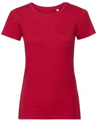 Russell - Ladies Organic Short-Sleeved T-Shirt (Classic) Cotton - Lyst