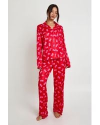 Boohoo - Tall Valentines Lucky You Print Long Sleeve Shirt & Trouser 3 Piece Pyjama Set - Lyst
