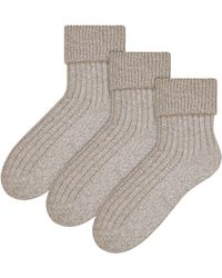 Steve Madden - 3 Pairs Wool Bed Socks - Lyst