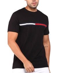 Tommy Hilfiger - T Shirts Crew Neck Signature Stripe - Lyst