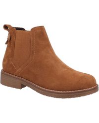 Hush Puppies - Maddy Wide Suede Boots Fleece - Lyst