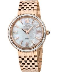 Gevril - Gv2 Genoa 12533 Swiss Quartz Mother Of Pearl Diamond Stainless Steel Watch - Lyst