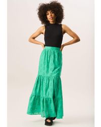 Gini London - Tiered Lace Embroidered Long Skirt - Lyst
