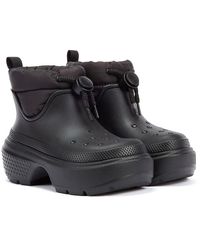 Crocs™ - Stomp Puff Boot Black Boots - Lyst