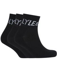 Lyle & Scott - Sammy 3 Pack Crew Socks Cotton - Lyst