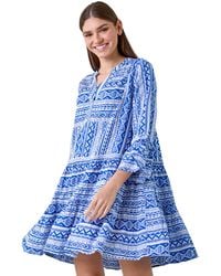 Roman - Aztec Print Frill Smock Dress - Lyst