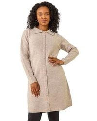 Roman - Petite Collared Knit Shift Dress - Lyst