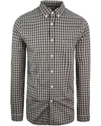 Lacoste - Regelmäßig Fit Herren Kariert Schwarzes Hemd - Lyst