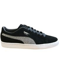 PUMA - Classic X Swarovski Leather Lace Up Trainers 366324 01 - Lyst
