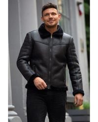 Brave Soul - 'Blackout' Faux Leather Aviator Jacket - Lyst