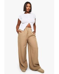 Boohoo - Plus Elasticated Waist Tailored Trouser - Lyst