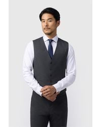 Limehaus - Single Breasted Five Button V-Neck Regular Suit Waistcoat - Lyst