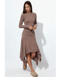 Busem - A-Line Midi Dress With Crew Neck - Lyst