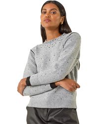 Roman - Embellished Knit Jumper - Lyst