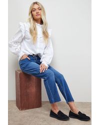Oasis - Bunny Suede Brogue Detail Tassel Loafers - Lyst