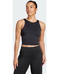 adidas - Yoga Crop Tank With Inner Shelf Bra - Lyst