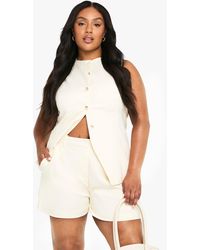 Boohoo - Plus Tailored Short - Lyst