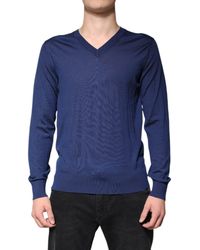 Dolce & Gabbana - V-Neck Sweater Classic Knit - Lyst