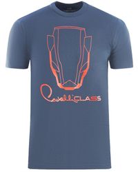 Class Roberto Cavalli - Snake Head Logo Navy Blue T-shirt - Lyst