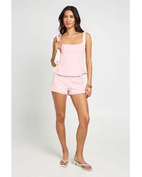 Boohoo - High Waisted Tailored Shorts - Lyst