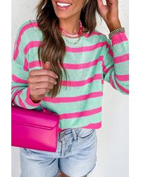Azura Exchange - Striped Pullover Sweater - Lyst