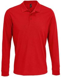 Sol's - Adult Prime Pique Long-Sleeved Polo Shirt - Lyst