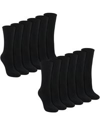 Sock Snob - Ladies 12 Pack 100% Cotton Soft Breathable Socks - Lyst