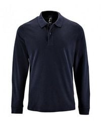 Sol's - Perfect Long Sleeve Pique Polo Shirt (French) - Lyst