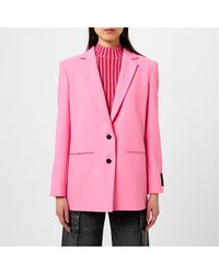 HUGO - Notched Neck Regular Fit Blazer Jacket - Lyst