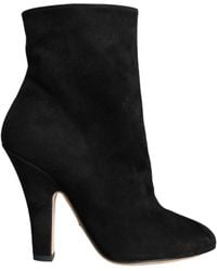 Dolce & Gabbana - Suede Leather Mid Calf Boots Shoes - Lyst