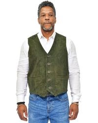 Infinity Leather - Classic Goat Suede Waistcoat-Norwich - Lyst