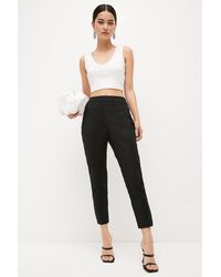 Karen Millen - Petite Essential Techno Woven Crop Trouser - Lyst