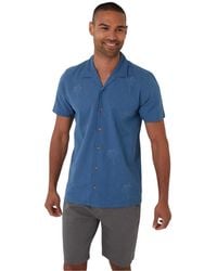 Threadbare - Embroidered Short-Sleeved Shirt (Denim) - Lyst