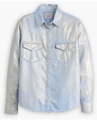 Levi's - Levi's Optical Illusion Iconic Western Shirt - Lyst