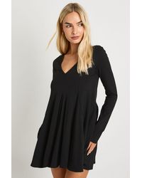 Boohoo - Crew Neck Godet Hem Skater Dress - Lyst