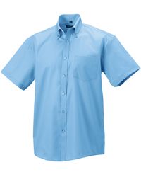 Russell - Collection Short Sleeve Ultimate Non-Iron Shirt (Bright Sky) - Lyst