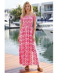 Roman - Aztec Bardot Dress - Lyst