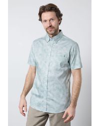 MAINE - Tile Print Short Sleeve Shirt Cotton - Lyst