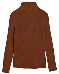 Secret Label - Ribbed Turtle Neck Fine Knit Jumper - Lyst