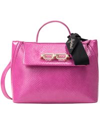 faina - Henkeltasche Damen Fuchsie - Lyst