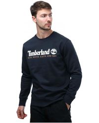 Timberland - Regular Fit Crew Sweatshirt In Navy - Lyst