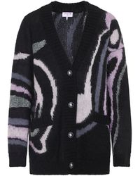 PUCCI - Embroidered Mohair Blend Oversize Cardigan - Lyst