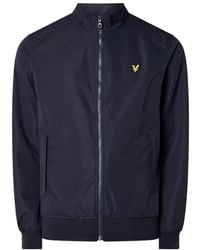 Lyle & Scott - Outdoorjas Mesh Backed Funnel Neck Jacket Blauw - Lyst