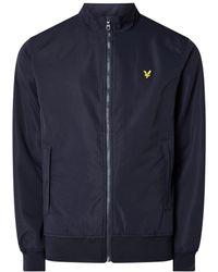 Lyle & Scott - Outdoorjas Mesh Backed Funnel Neck Jacket Blauw - Lyst