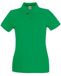 Fruit Of The Loom - Ladies Premium Cotton Pique Lady Fit Polo Shirt (Kelly) - Lyst