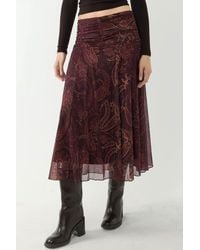 Hiccup - Patterned Midi Wrap Skirt With Ruffle Detail - Lyst