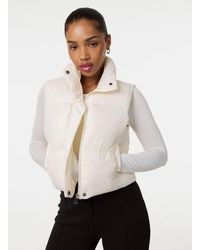 Pink Vanilla - Diamante Puffer Gilet - Lyst