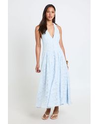 Boohoo - Burnout Halter Midaxi Dress - Lyst