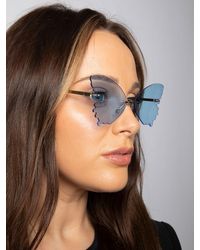 SVNX - Frameless Butterfly Sunglasses Metal - Lyst