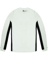 Nike - Dri-fit Logo Long Sleeve Shirt White Black Training Top 260027 100 - Lyst